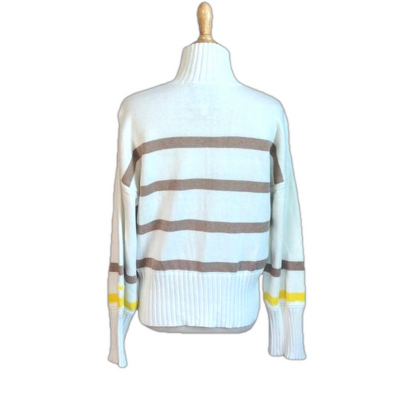 KERRI ROSENTHAL Cotton Cashmere Blend Striped Marlow Wide Stripe Sweater Small - Picture 12 of 15
